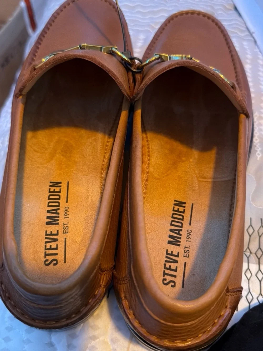 Men's Tan Leather Bit Loafers